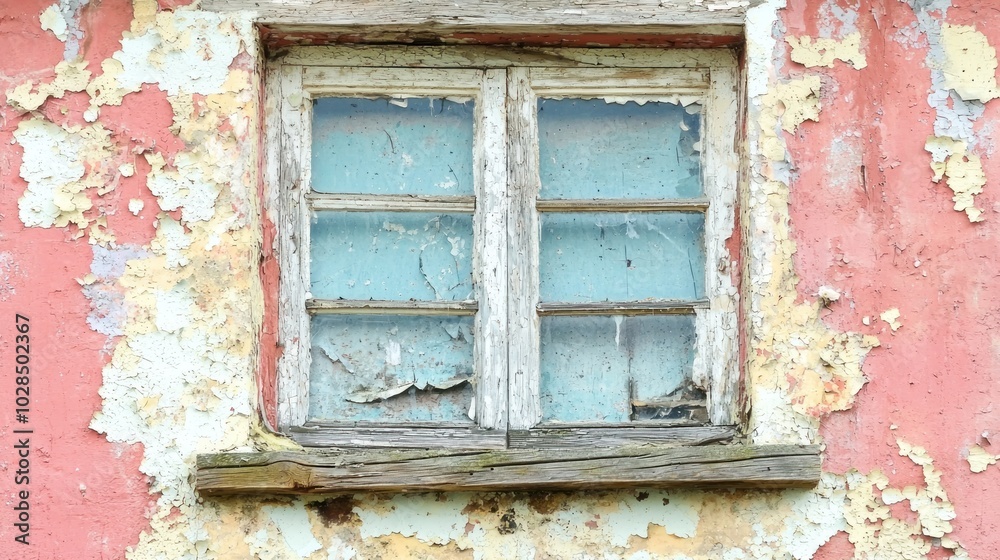 A close-up of an old, deteriorating building with peeling paint, showcasing the passage of time and decay A close-up of an old, deteriorating building with peeling paint, showcasing the passage of time and decay