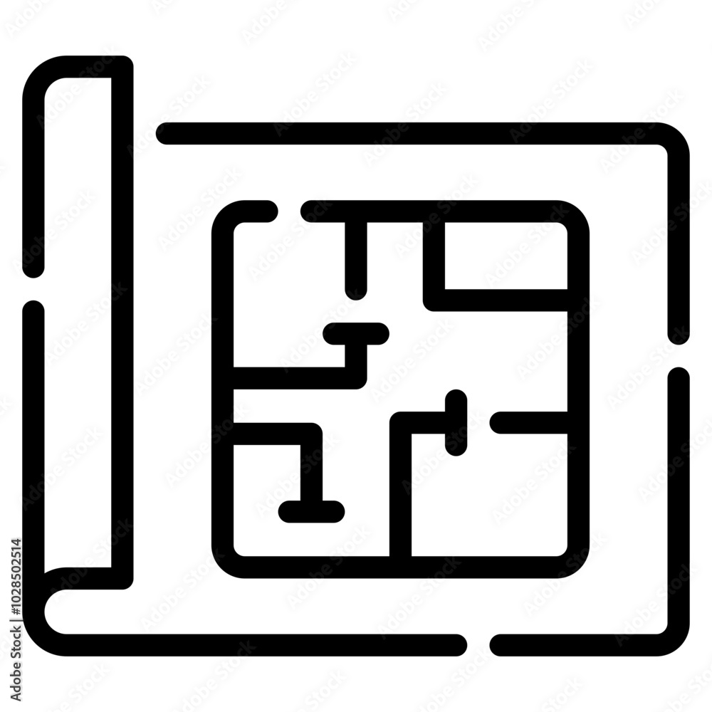 Architectural Blueprint with Floor Plan Design Architectural Blueprint with Floor Plan Design