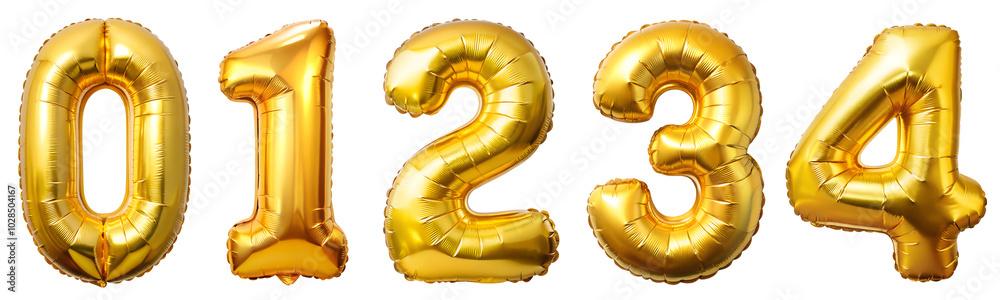 custom made wallpaper toronto digitalBalloons with golden numbers on transparent background. Holiday and party concept.