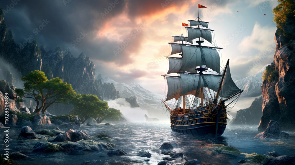 ship in the sea ship with sails ship in the sea ship with sails