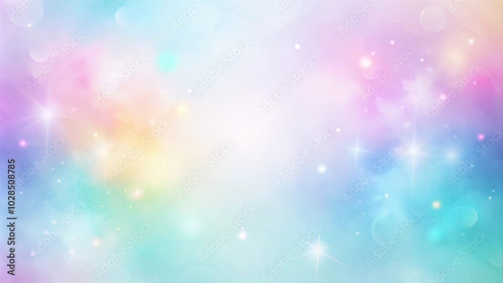 Soft pastel colors blend harmoniously, creating a dreamy and ethereal background.