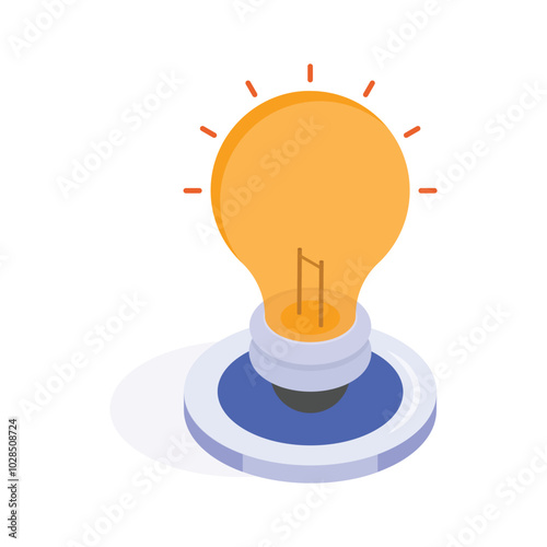 Creativity, new idea, innovation, creative idea isometric vector