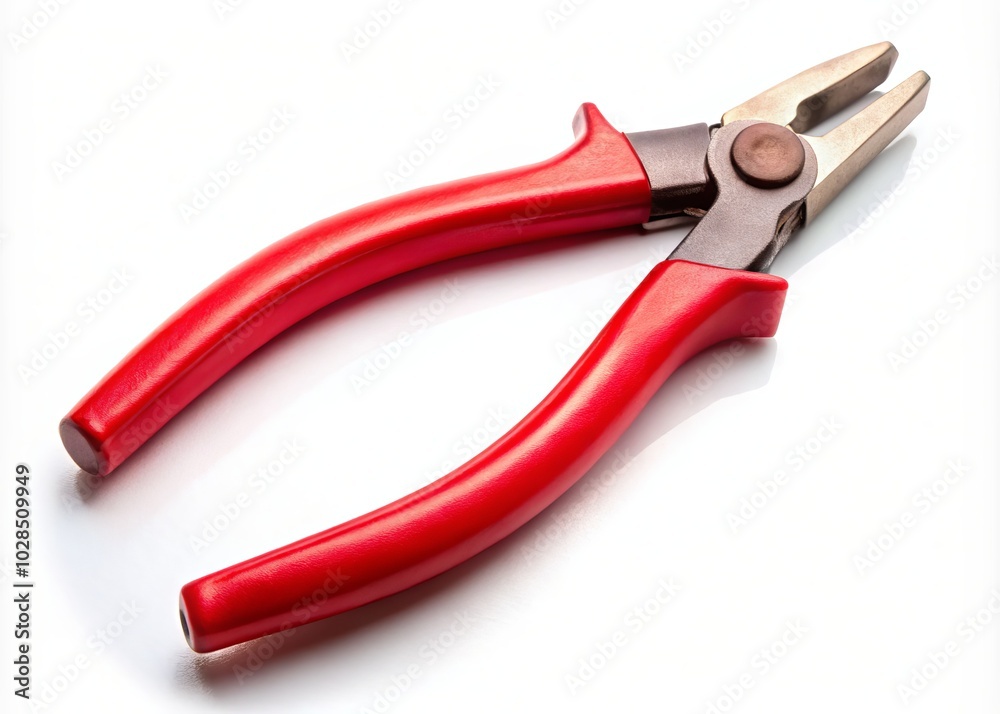 Red Pliers Hand Tools Isolated on White Background - High-Quality Image for Tool Enthusiasts, DIY Projects, and Home Improvement Needs Red Pliers Hand Tools Isolated on White Background - High-Quality Image for Tool Enthusiasts, DIY Projects, and Home Improvement Needs
