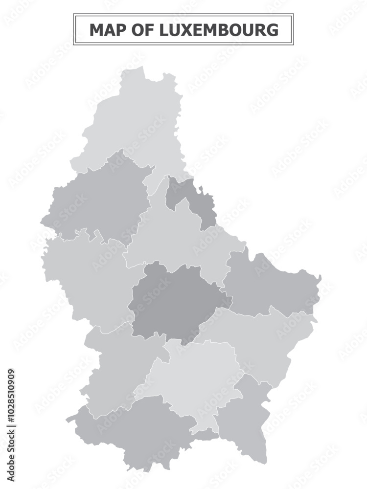 Fototapeta premium European Country Geography Political map. Political map of country with capital, province or state capital, major cities and town.