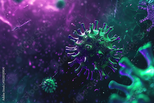 3d rendered virus