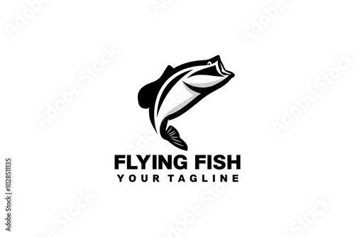 Bass Fish Wildlife Animal Illustration Design Logo Vector