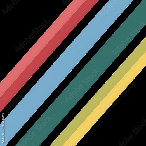 Free Download Colored stripes on black background, vector - GFXLoad