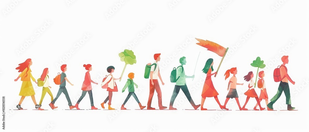 Diverse Group Marches for Environmental Awareness Diverse Group Marches for Environmental Awareness