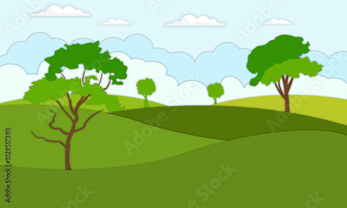 Season Landscape Papercut