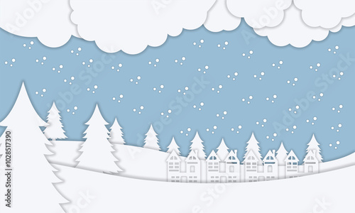 Season Landscape Papercut