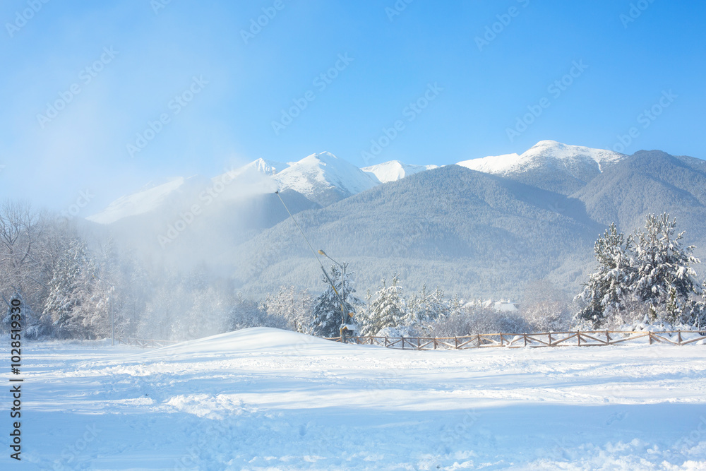 Bansko. Bulgaraia winter, Pirin mountain peaks Bansko. Bulgaraia winter, Pirin mountain peaks