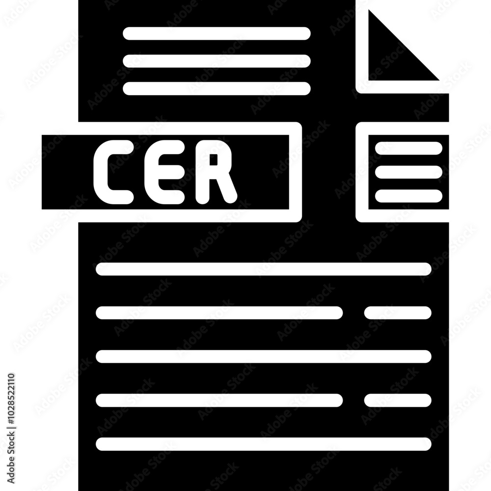 CER File Format Icon CER File Format Icon