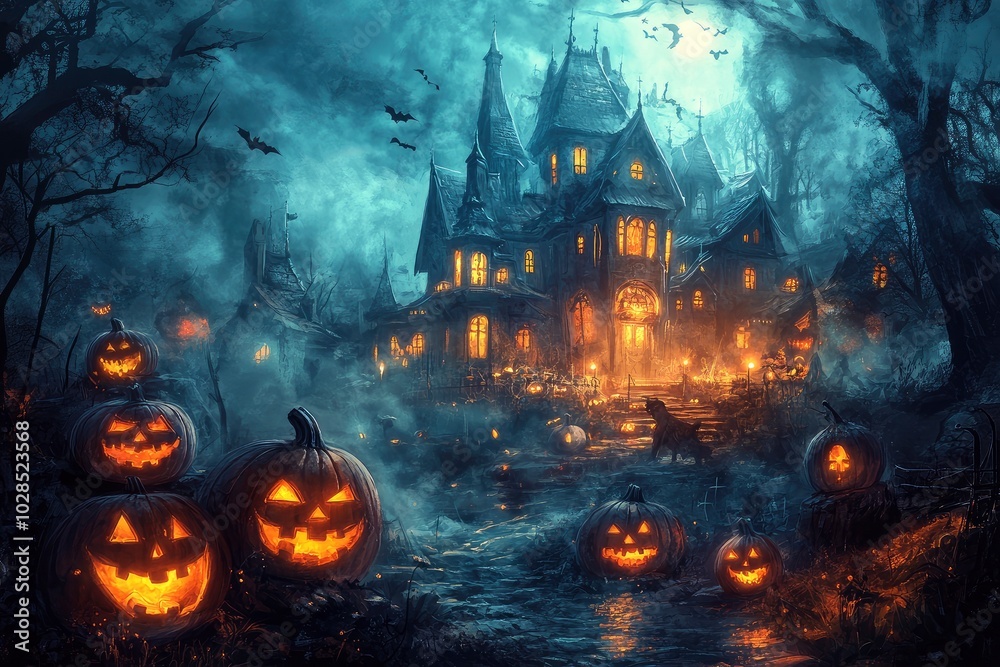 volmond fledermäuse halloween hintergrund with generative ai volmond fledermäuse halloween hintergrund with generative ai