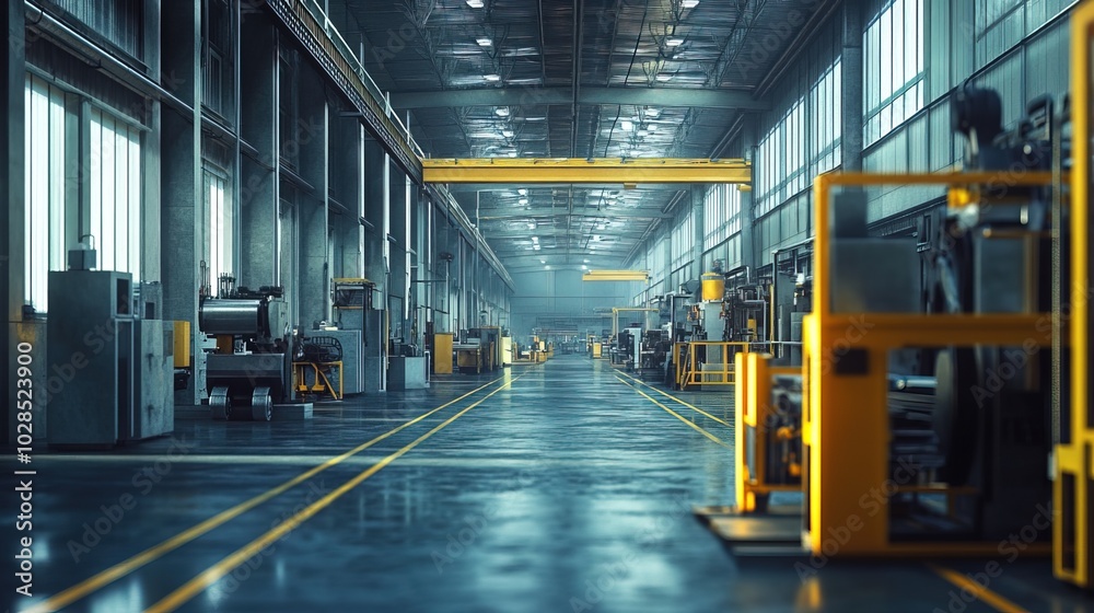 Metal production line in a modern factory Metal production line in a modern factory