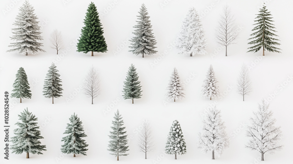Fototapeta premium Christmas tree isolated 
