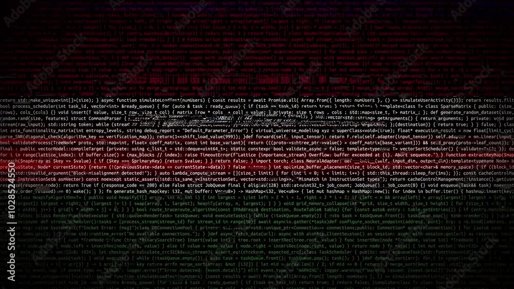 Binary code on flag of Hungary. Program source code or Hacker concept on Hungarian flag. Hungary digital technology security, hacking or programming