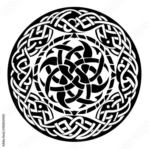 Celtic Circle Ornament – Celebrate the Beauty of Ancient Symbolism with This Intricate Design. Ideal for T-Shirts, Tattoos, Home Decor, or Spiritual Art. Let This Unique Piece Inspire