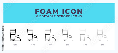Foam line icon. Thin line. Bold line. Vector illustration.