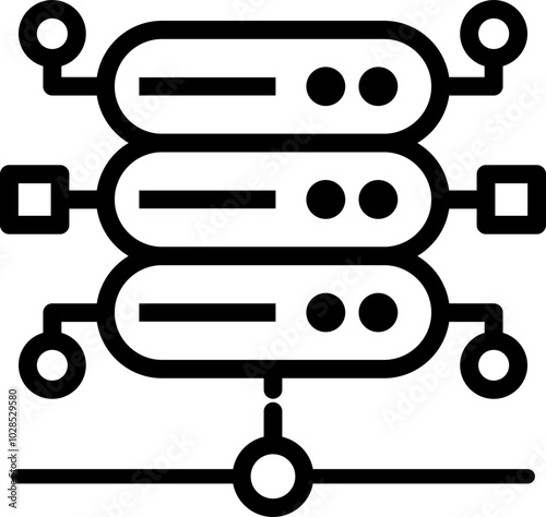 Web Hosting Icon Outline