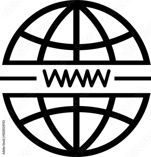 Web Hosting Icon Outline