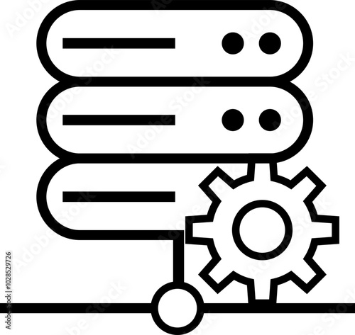 Web Hosting Icon Outline