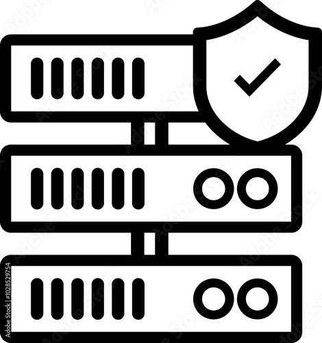 Web Hosting Icon Outline