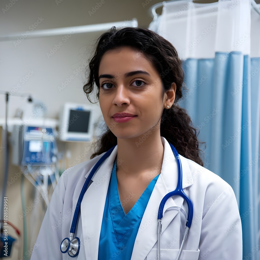 Portrait of indian woman doctor