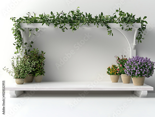 Display stand with plant decoration pot