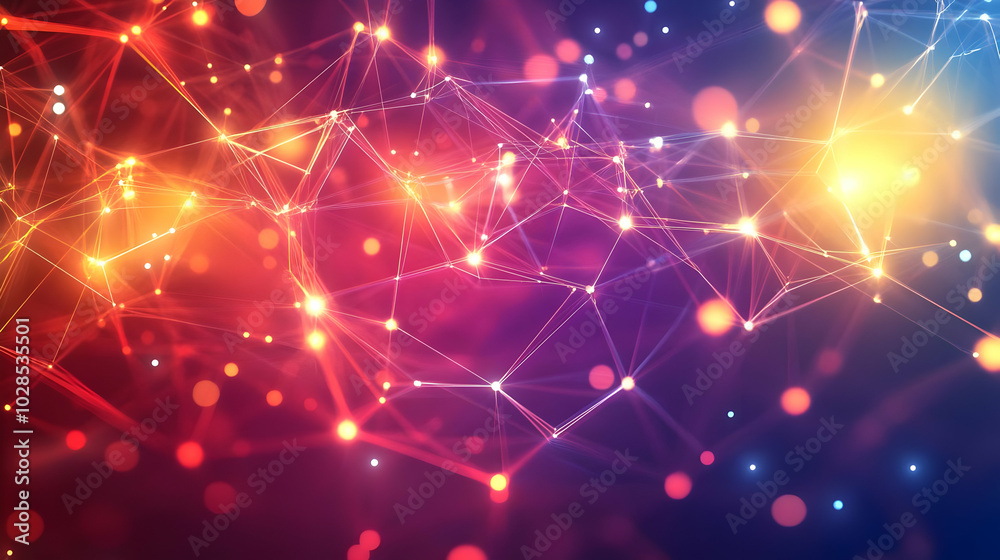 Abstract Glowing Neural Network Background Abstract Glowing Neural Network Background