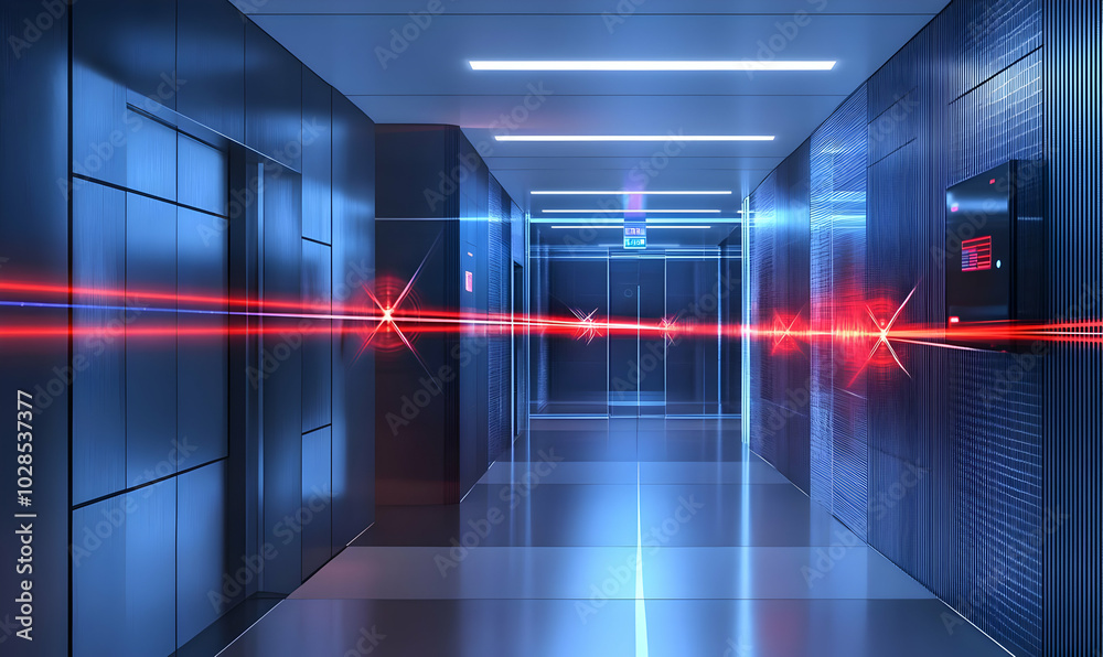 Laser Security Beams in Modern Hallway Design Laser Security Beams in Modern Hallway Design