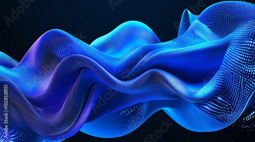 Modern digital abstract 3D background Copy space Based on Generative AI