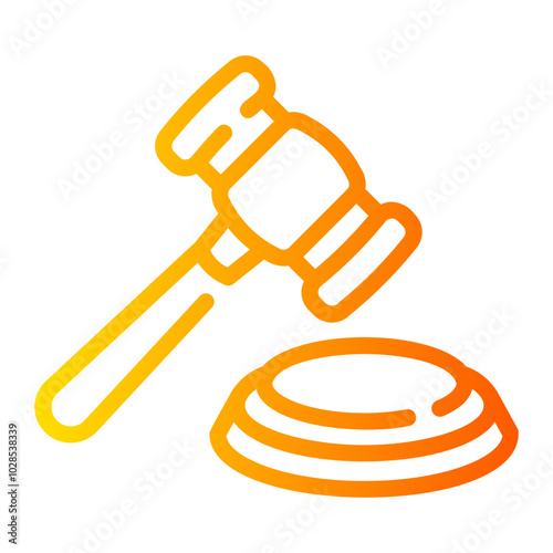 judge Line Gradient Icon