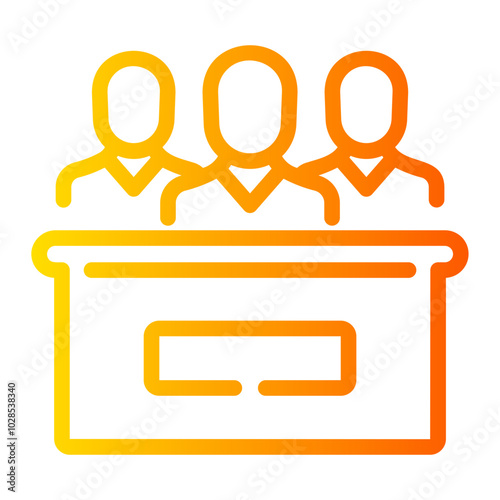 jury Line Gradient Icon