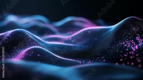Modern digital abstract 3D background Copy space Based on Generative AI