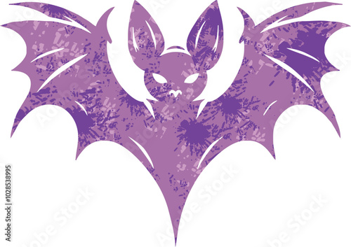 Retro bat cartoon illustration,halloween bat vector