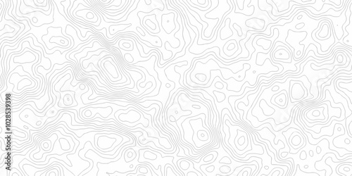 Pattern with lines and dots The stylized height of the topographic map contour in lines and contours isolated on transparent. Black and white topography contour lines map isolated on white background.