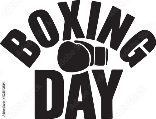 boxing day glove vector illustration photo