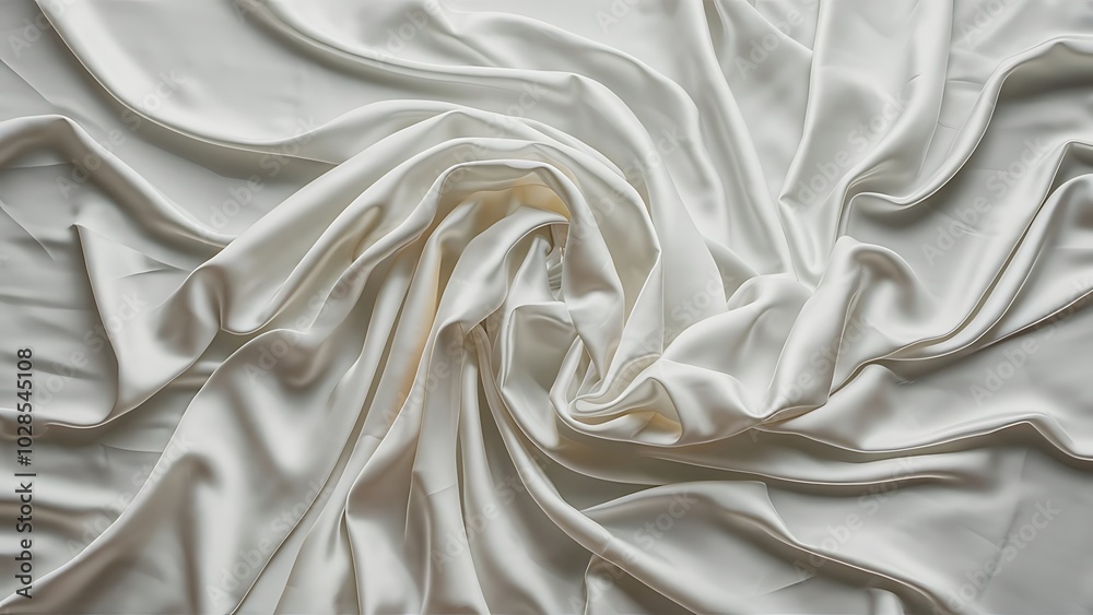 White Silk Fabric for Drapery Abstract Background White Silk Fabric for Drapery Abstract Background