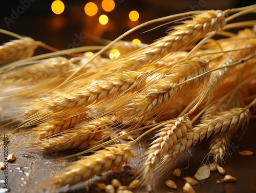 Ears of Wheat Against a Blue Sky