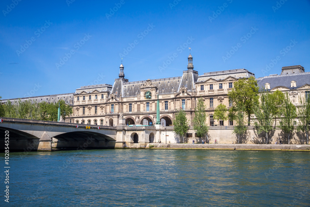 Louvre museum and Carrousel bridge, Paris, France Louvre museum and Carrousel bridge, Paris, France