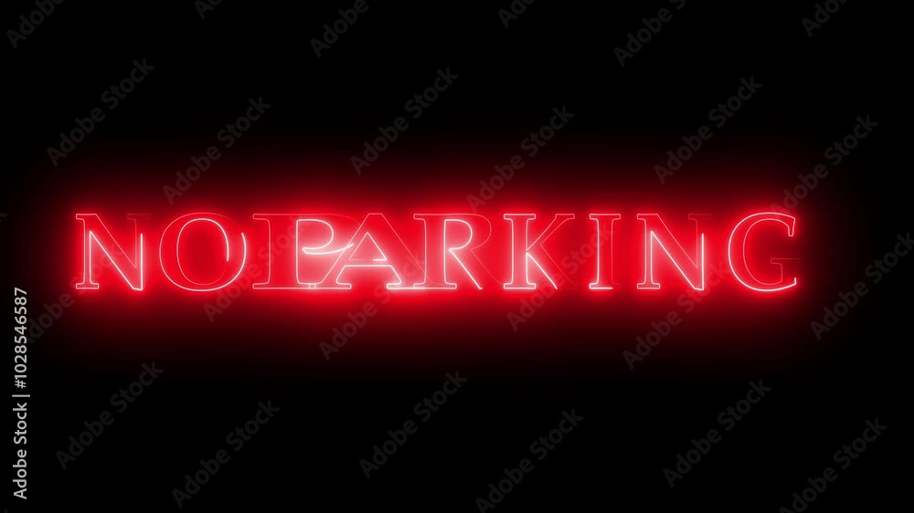 no parking on driveway writing caption text sign in red writing on black background with blowing animation no parking on driveway writing caption text sign in red writing on black background with blowing animation
