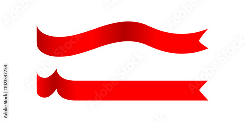 label ribbon red for sales message promotion, sticker label ribbon