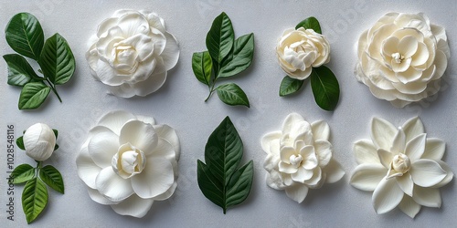 Wallpaper Mural White Gardenia Flower Arrangement Torontodigital.ca