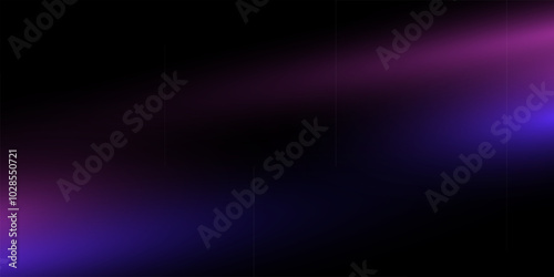 Color light rays and shadows on black background. Abstract blurred blue and pink lights on dark backdrop. Modern elegant futuristic vector backdrop for product display. photo