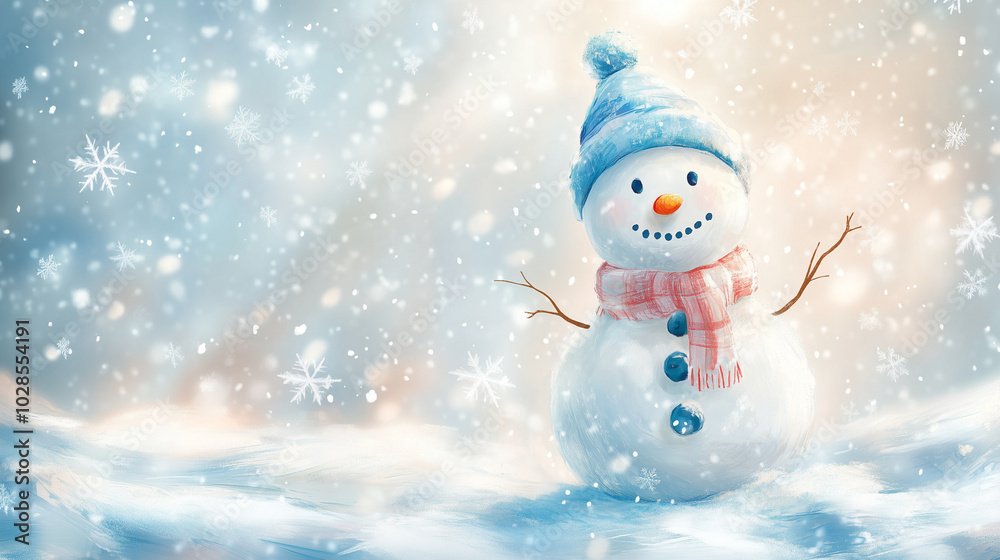 Christmas snowman background wallpaper Christmas snowman background wallpaper