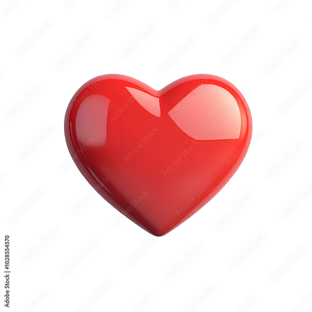 3d heart shape love icon on a white and transparent background. 3d heart shape love icon on a white and transparent background.