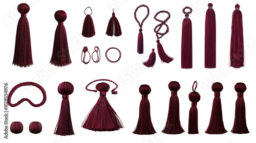 Burgundy Tassels: Craft Supplies for DIY Projects