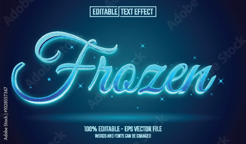 frozen editable text effect