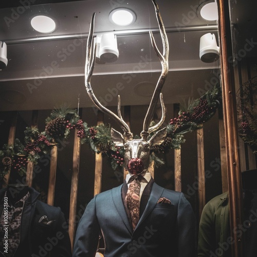 Photography High-end suit store in Dublin with modern design and luxurious displays of finel