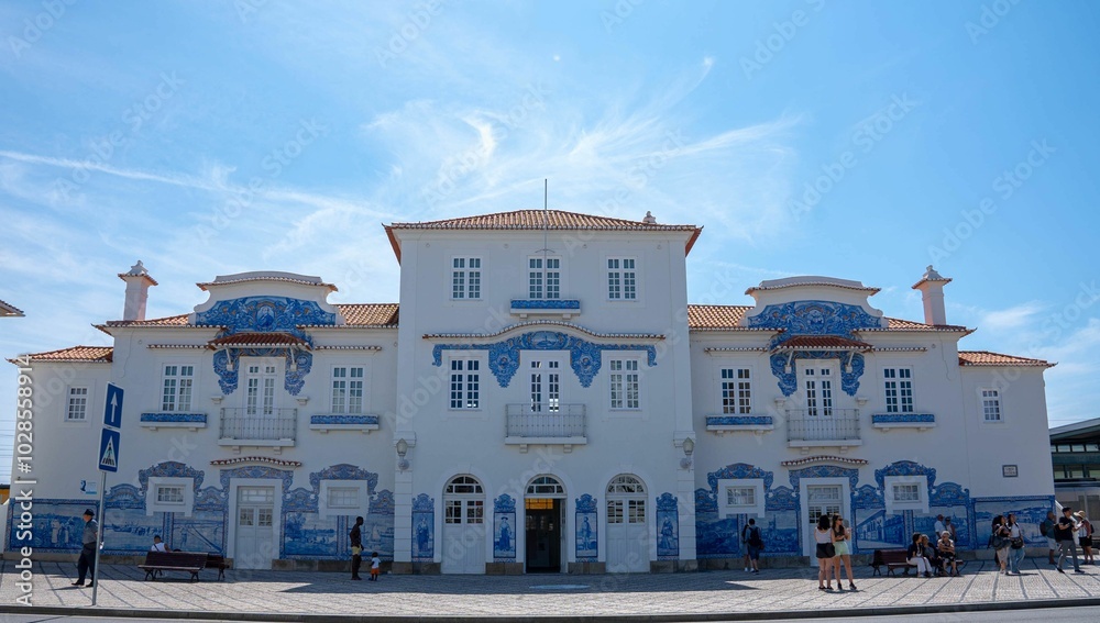 Obraz premium Aveiro Church in Aveiro, Portugal, known for its ornate Baroque facade and intricate tilework